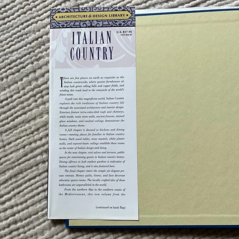 Vintage Italian Country Decor Book